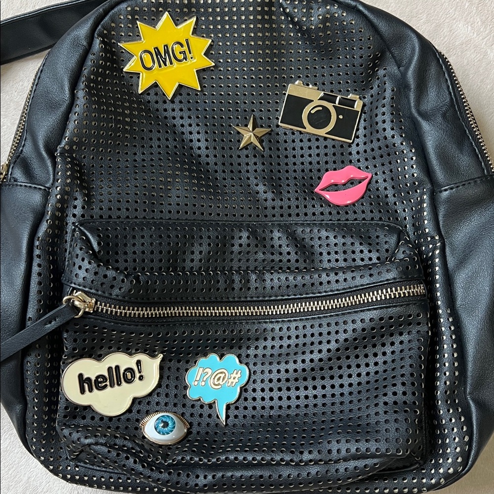 Charming Charlie Pin Accent Mini Backpack - Picture 3 of 10